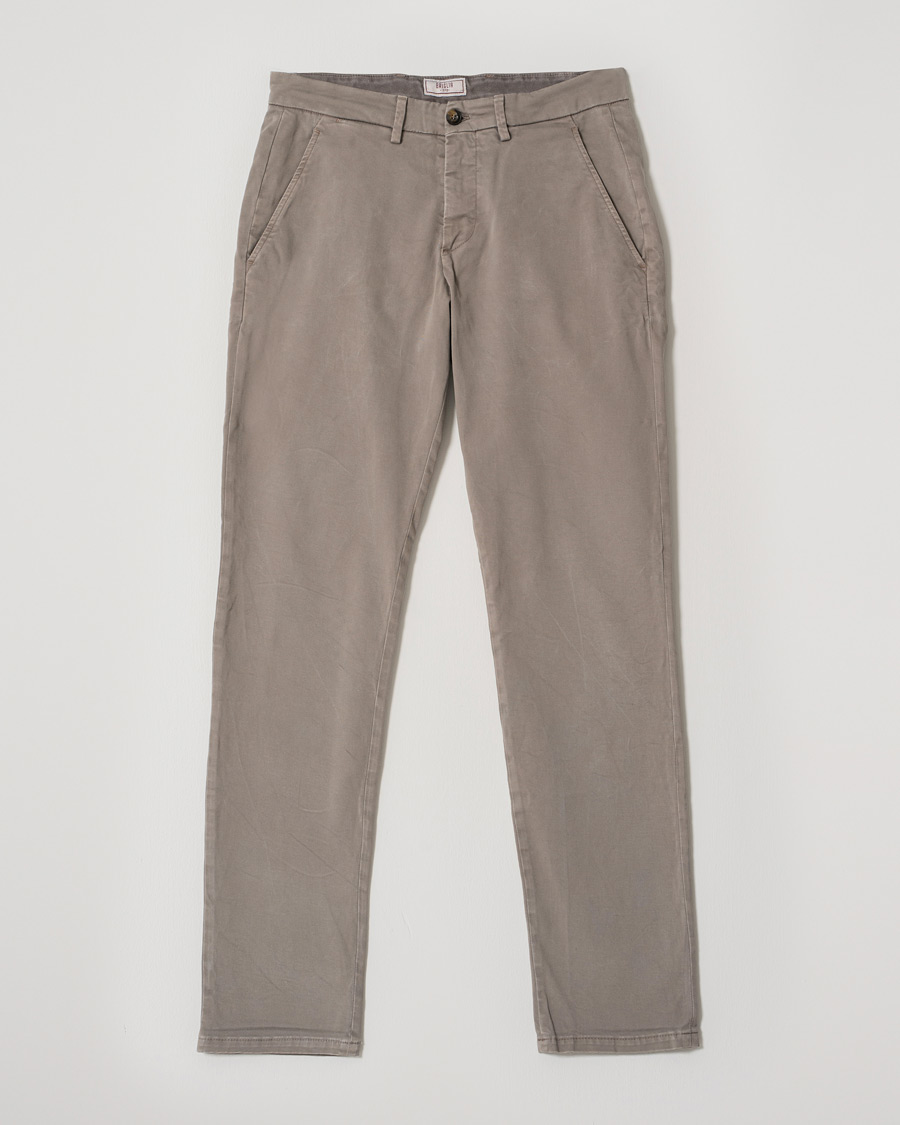 Uomini | Pantaloni | Pre-owned | Briglia 1949 Slim Fit Cotton Stretch Chino Taupe