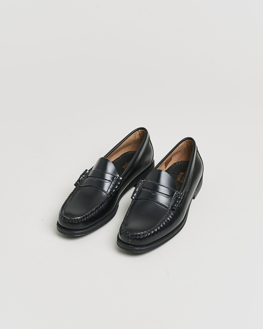 Uomini | G.H. Bass Easy Weejuns Larson Penny Loafers Black Leather 43 | Pre-owned | G.H. Bass Easy Weejuns Larson Penny Loafers Black Leather 43