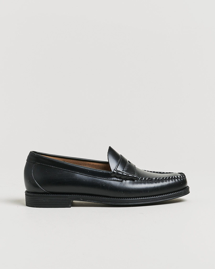 Uomini | G.H. Bass Easy Weejuns Larson Penny Loafers Black Leather 43 | Pre-owned | G.H. Bass Easy Weejuns Larson Penny Loafers Black Leather 43