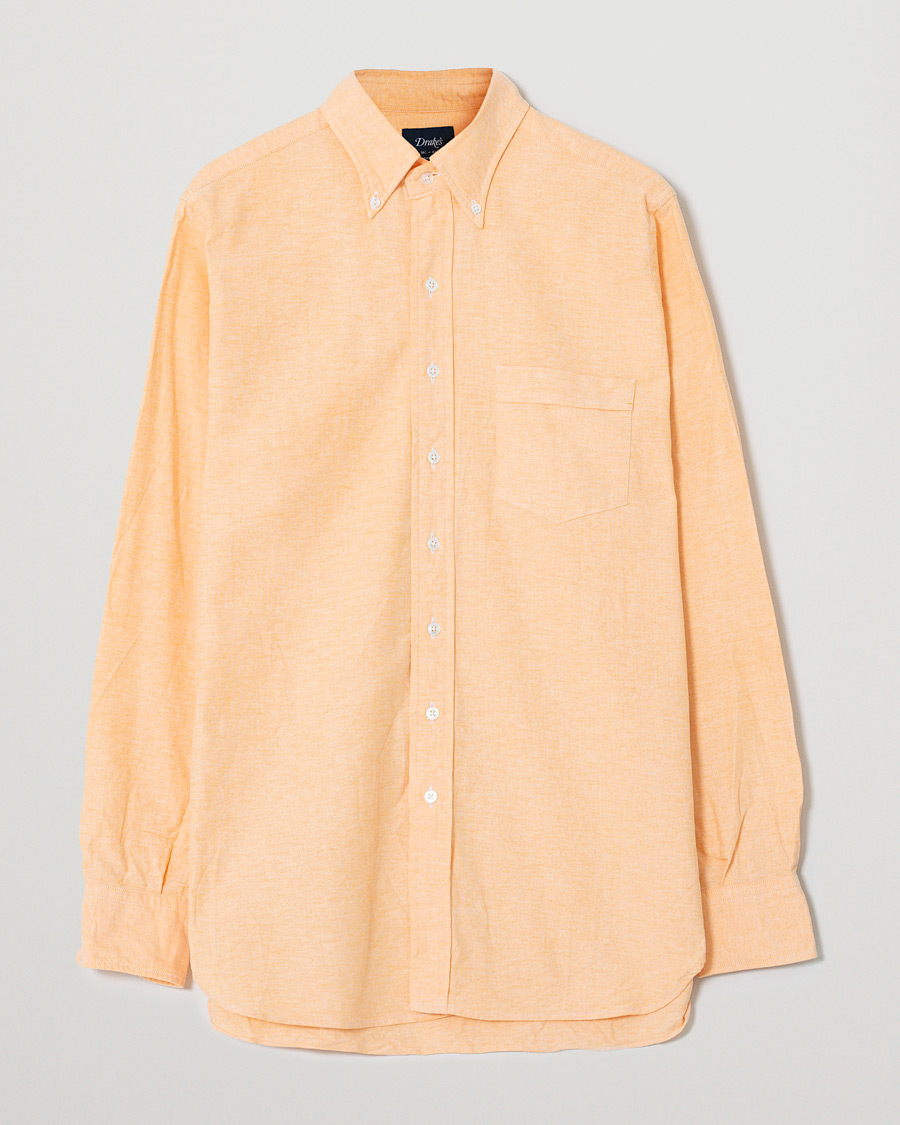Uomini | Camicie | Pre-owned | Drake's Button Down Oxford Shirt Orange 42 - L