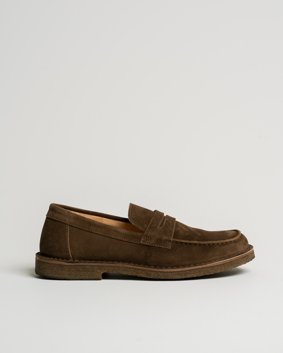 Uomini | Astorflex Mokaflex Loafer Dark Khaki Suede | Pre-owned | Astorflex Mokaflex Loafer Dark Khaki Suede
