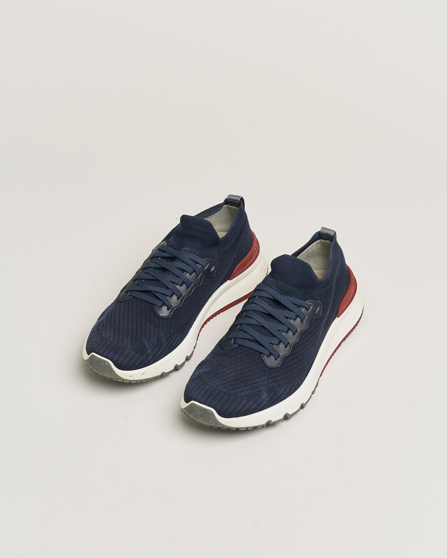 Uomini | Brunello Cucinelli Mesh Running Sneakers Navy | Pre-owned | Brunello Cucinelli Mesh Running Sneakers Navy