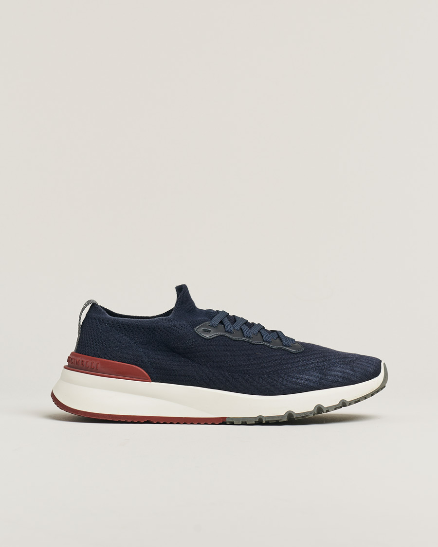 Uomini | Brunello Cucinelli Mesh Running Sneakers Navy | Pre-owned | Brunello Cucinelli Mesh Running Sneakers Navy