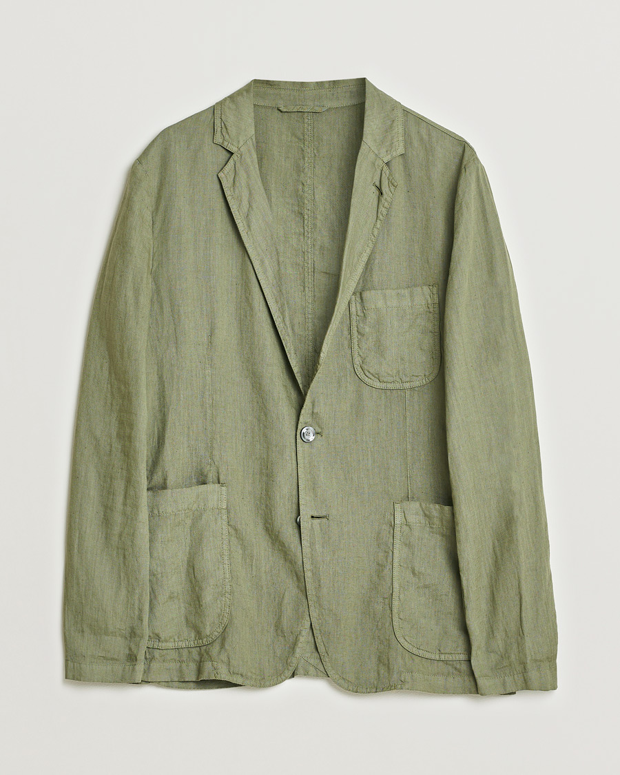 Uomini | Blazers | Pre-owned | Aspesi Samuraki Linen Blazer Military