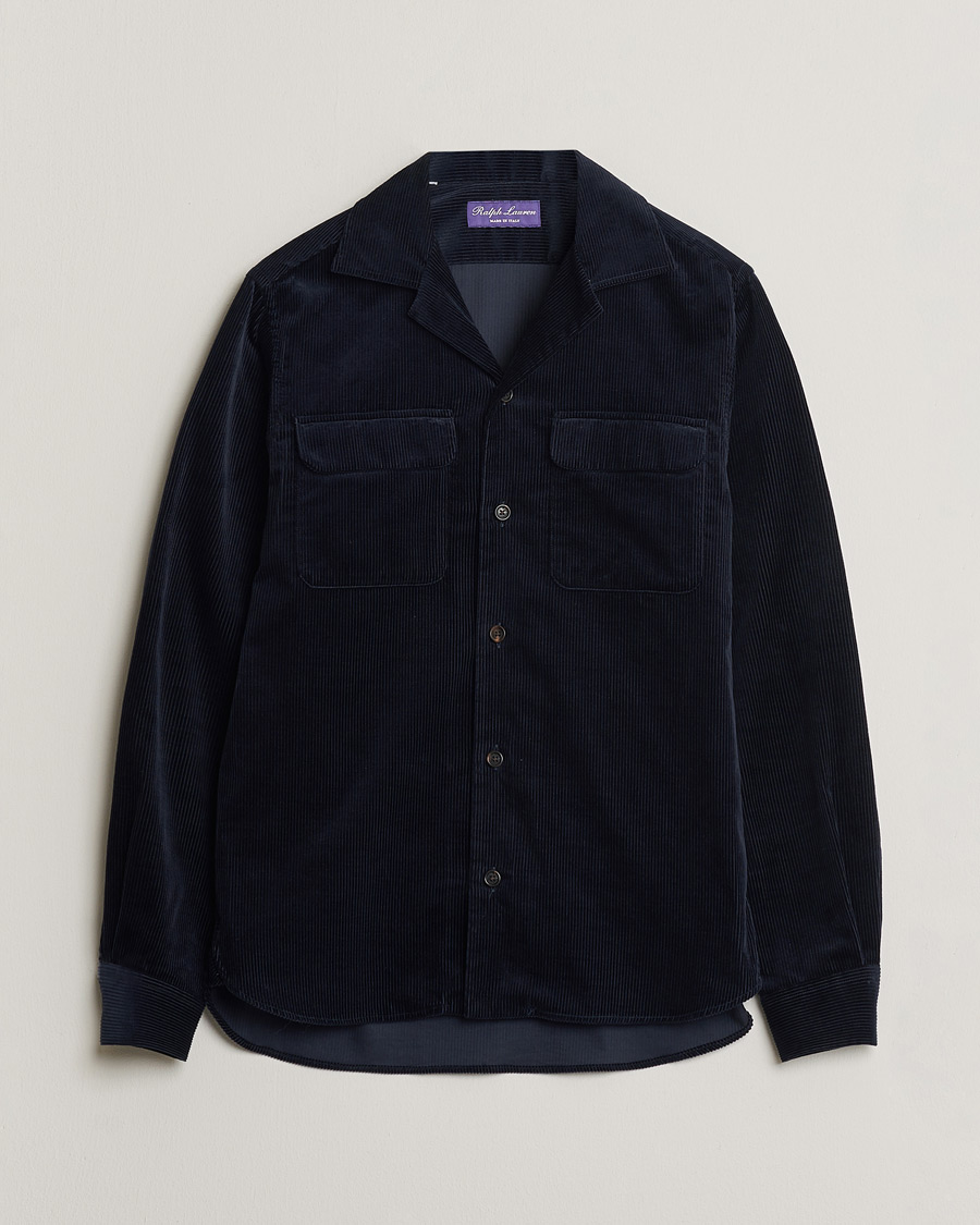 Uomini | Camicie Pre-owned | Pre-owned | Ralph Lauren Purple Label Double Pocket Overshirt Classic Navy S