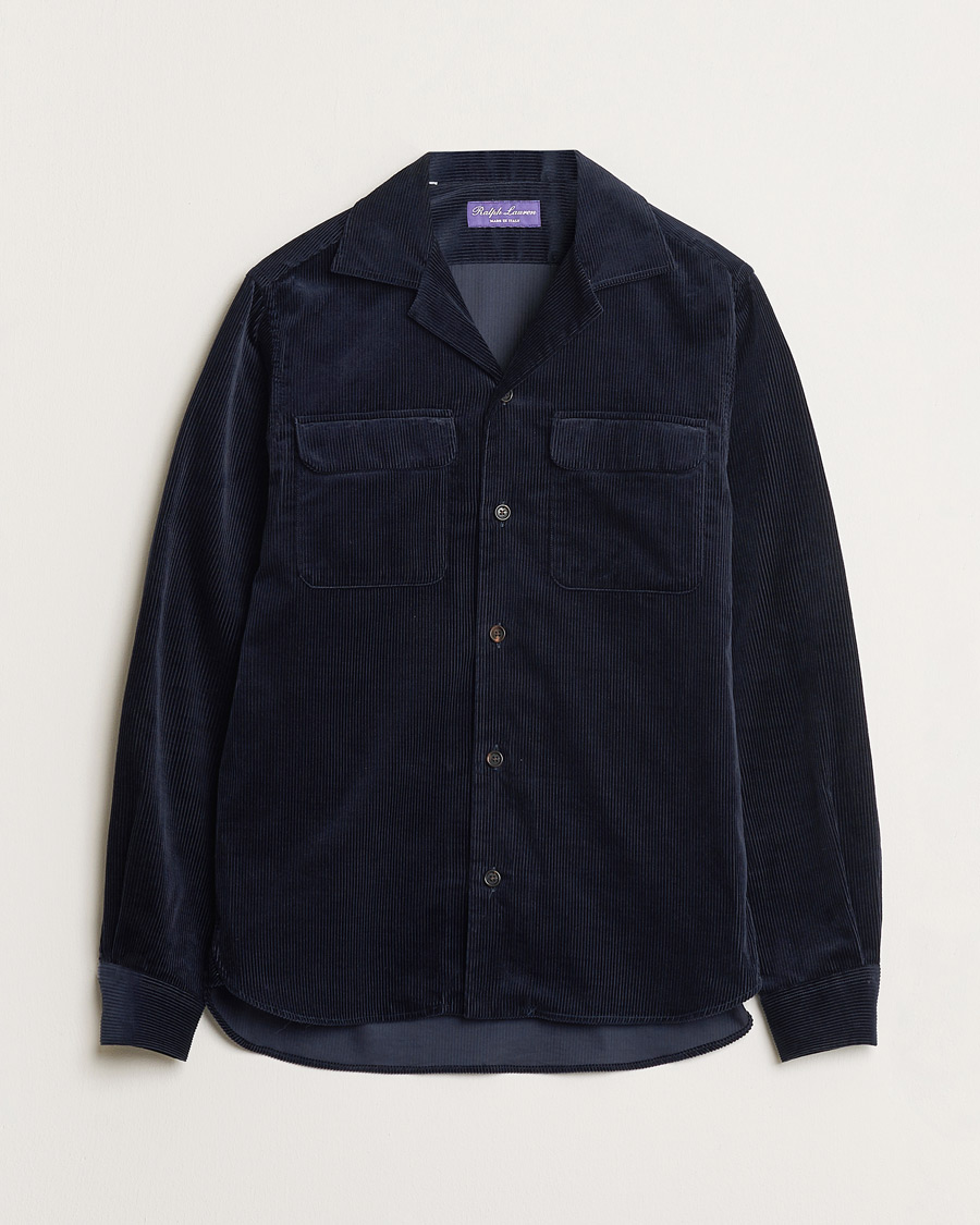 Uomini | Ralph Lauren Purple Label Double Pocket Overshirt Classic Navy S | Pre-owned | Ralph Lauren Purple Label Double Pocket Overshirt Classic Navy S