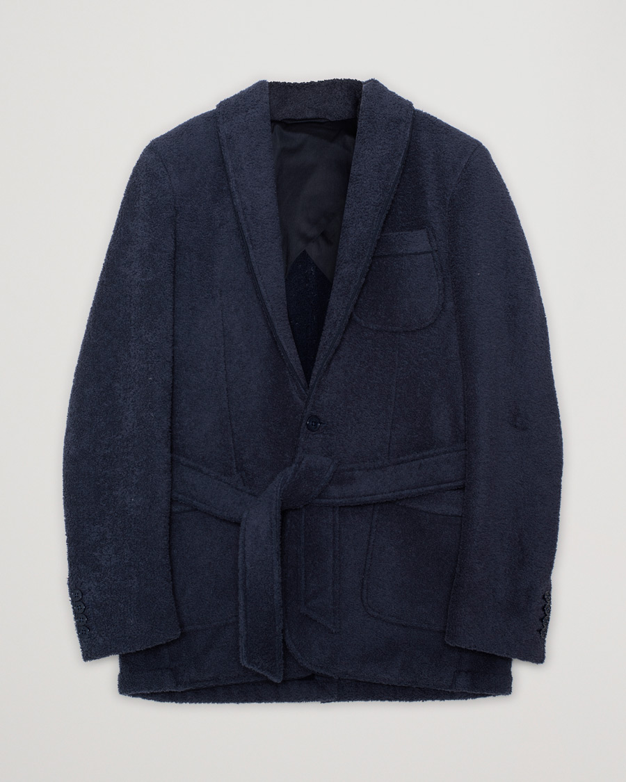 Uomini | Maglieria | Pre-owned | Orlebar Brown Darvill Cotton Terry Cardigan Ink