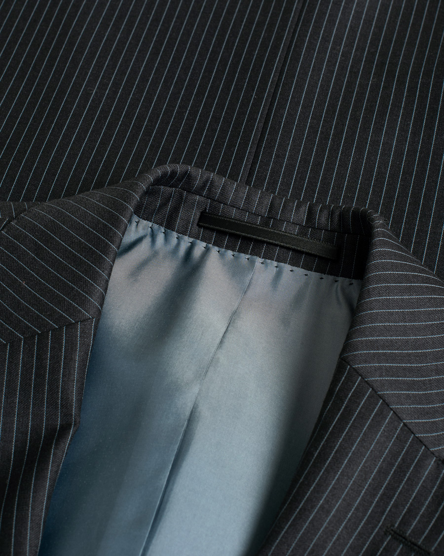 Uomini | Blazers | Pre-owned | Boss Pinstripe Wool Suit Navy 52