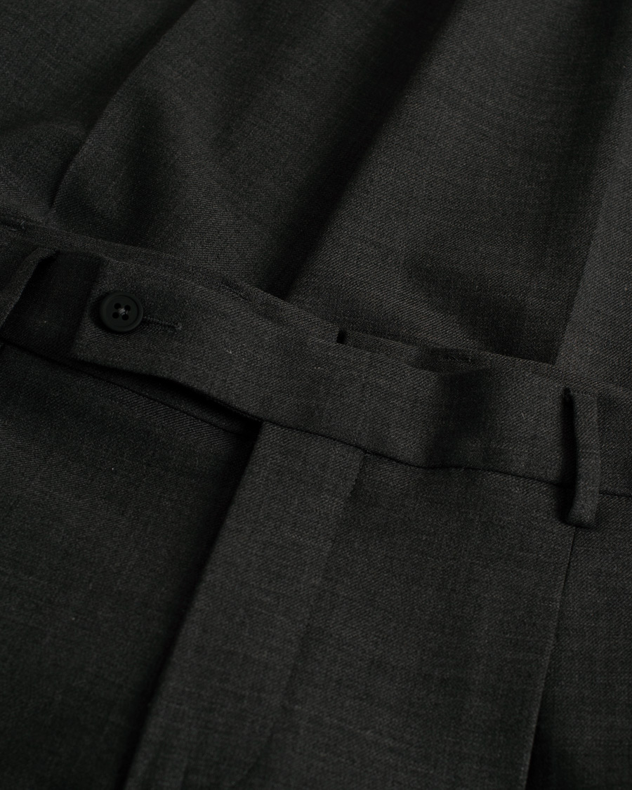 Uomini | Pantaloni | Pre-owned | Berwich Retro Elax Wool Trousers Dark Grey 46