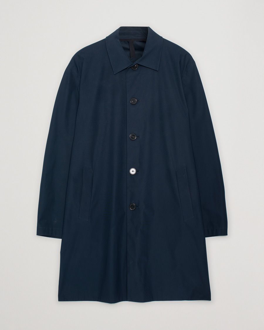 Uomini | Giacche | Pre-owned | Harris Wharf London Light Technic Mac Coat Dark Blue