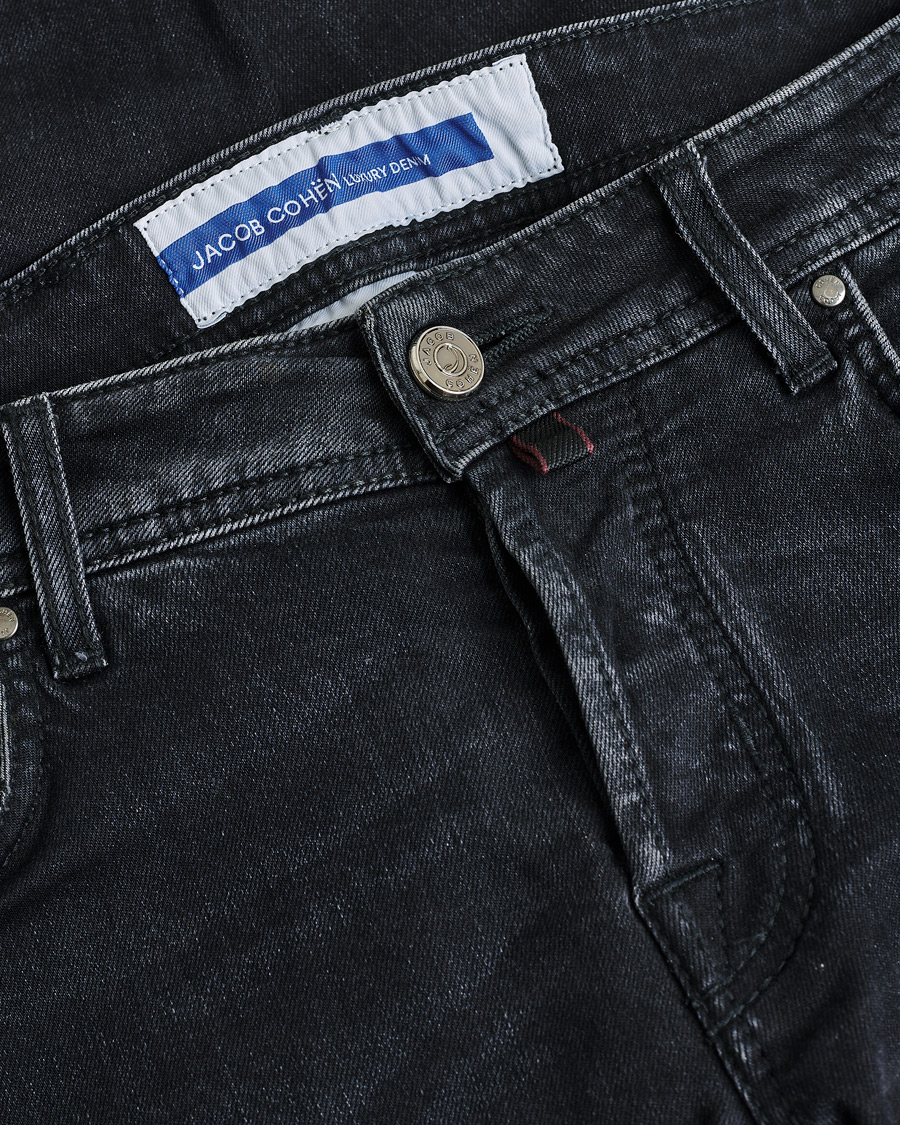 Uomini | Jacob Cohën Nick 622 Slim Fit Stretch Jeans Black Dark Stone | Pre-owned | Jacob Cohën Nick 622 Slim Fit Stretch Jeans Black Dark Stone