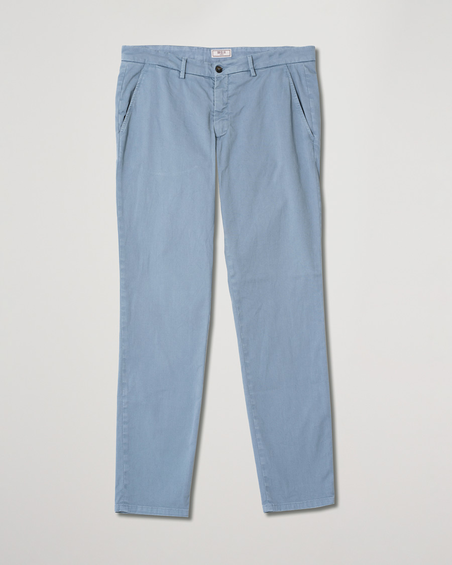 Uomini | Pantaloni | Pre-owned | Briglia 1949 Slim Fit Cotton Chinos Light Blue