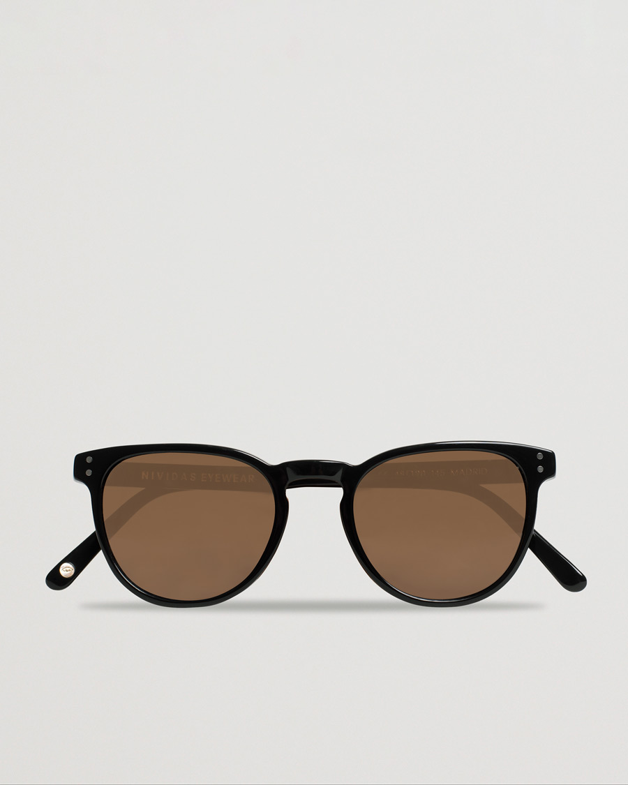 Uomini | Nividas Eyewear Madrid Polarized Sunglasses Shiny Black | Pre-owned | Nividas Eyewear Madrid Polarized Sunglasses Shiny Black