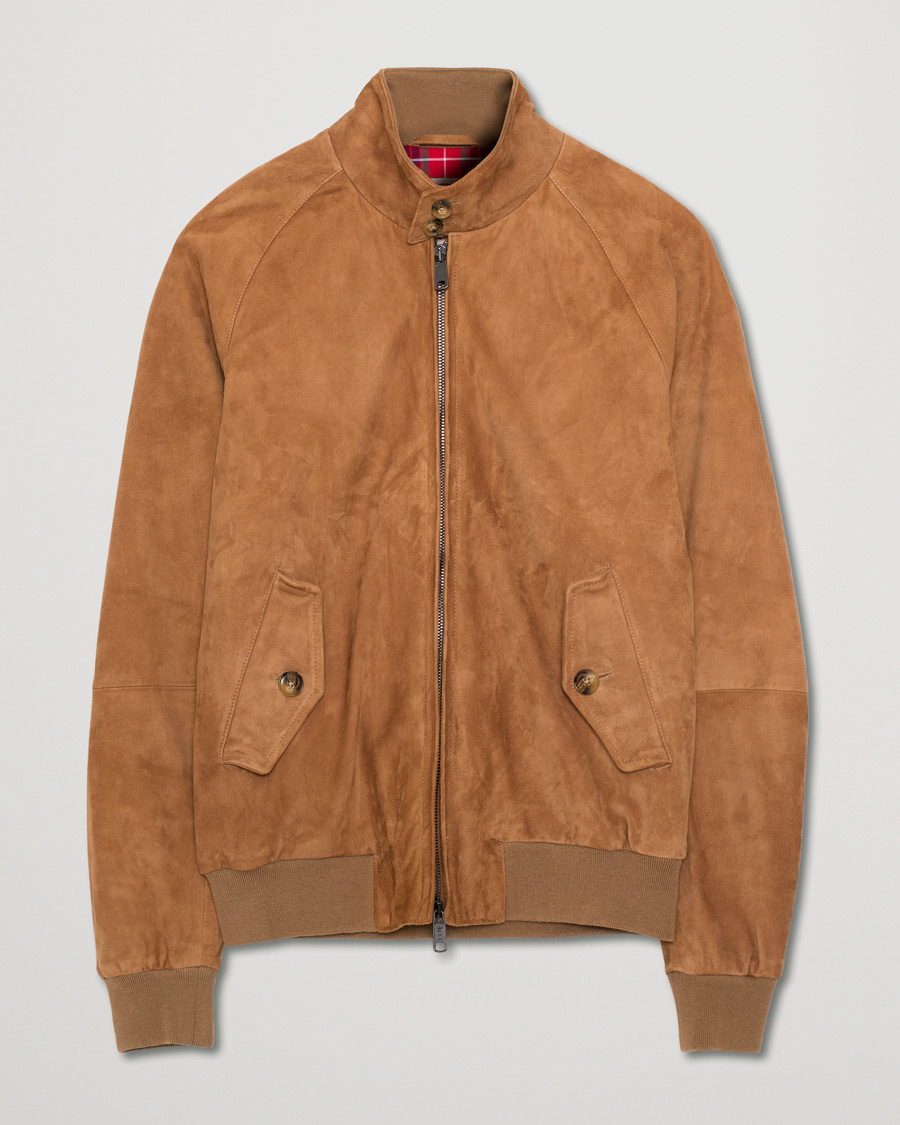 Uomini | Giacche | Pre-owned | Baracuta G9 Suede Jacket Tobacco