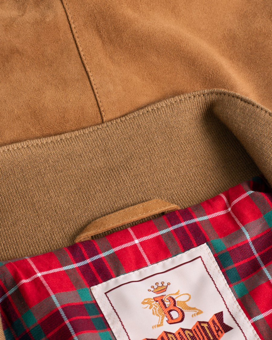 Uomini | Giacche | Pre-owned | Baracuta G9 Suede Jacket Tobacco