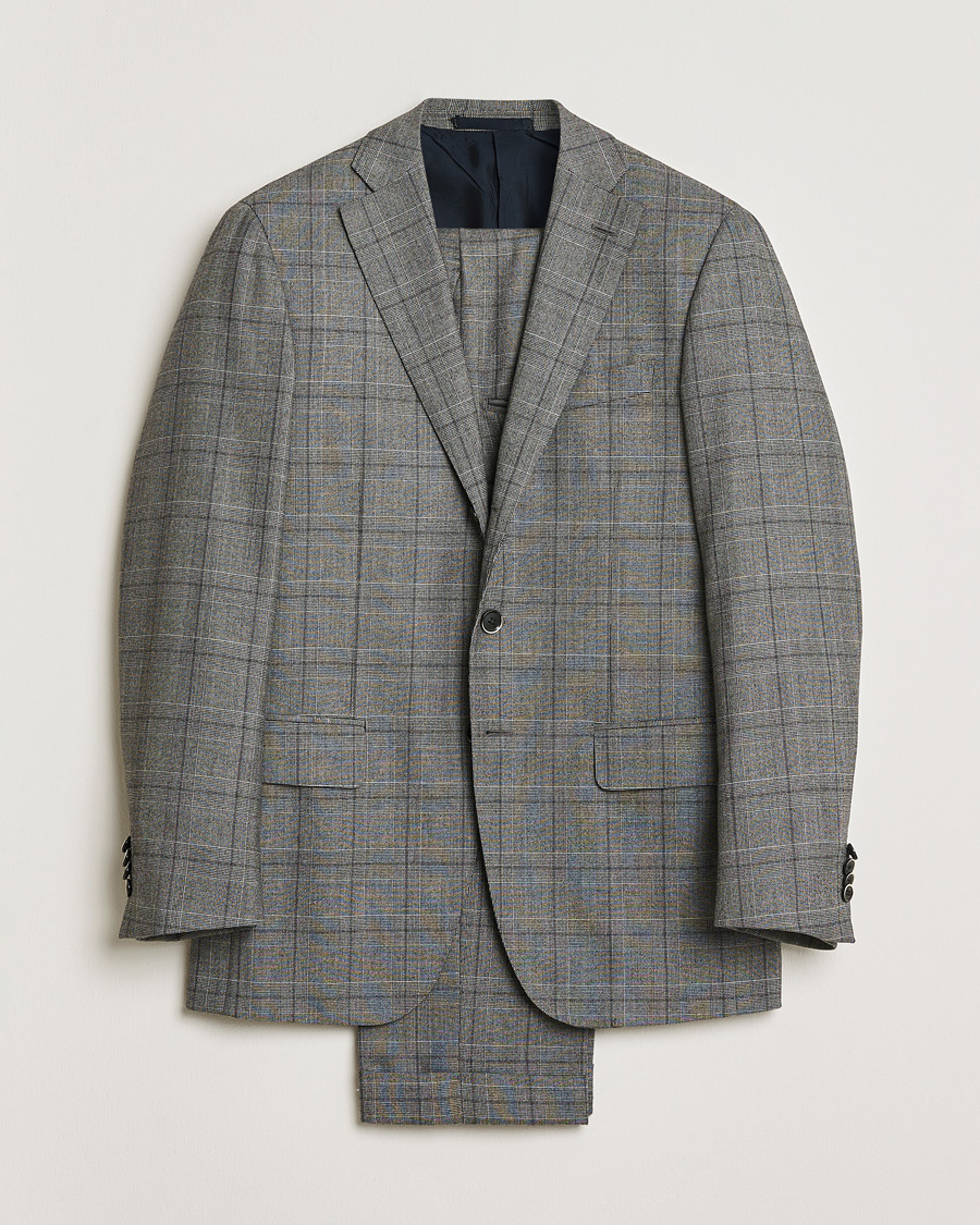 Uomini | Abiti Pre-owned | Pre-owned | Caruso Checked Wool Suit Grey 48