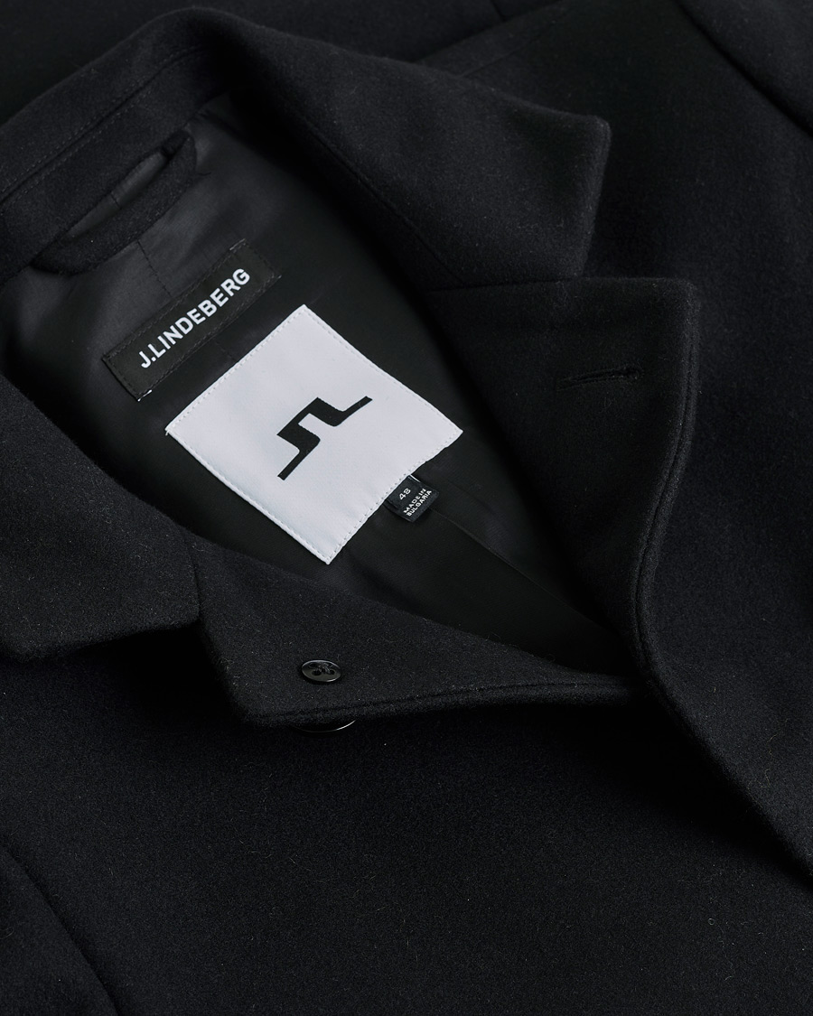 Uomini | Giacche Pre-owned | Pre-owned | J.Lindeberg Holger Compact Melton Wool Coat Black 48