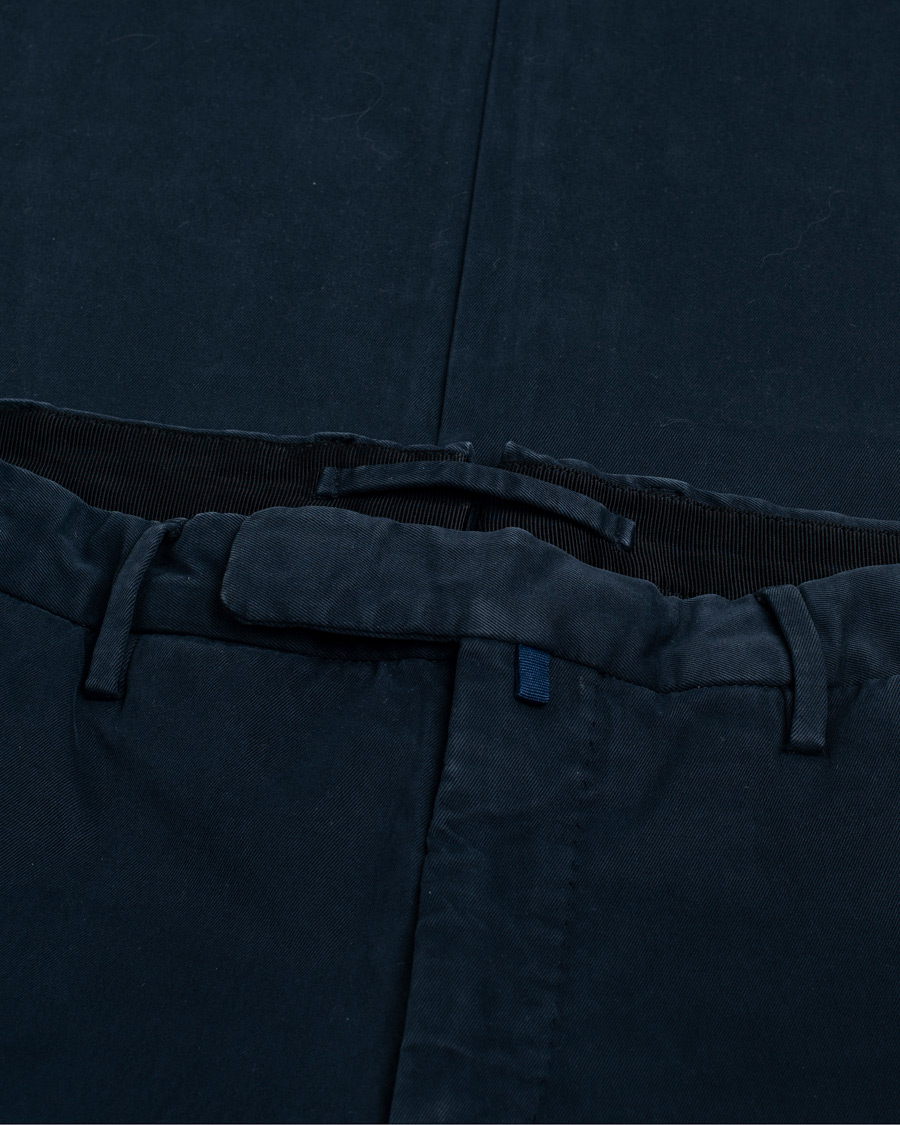Uomini | Pantaloni | Pre-owned | Incotex Slim Fit Cotton Stretch Chinos Navy