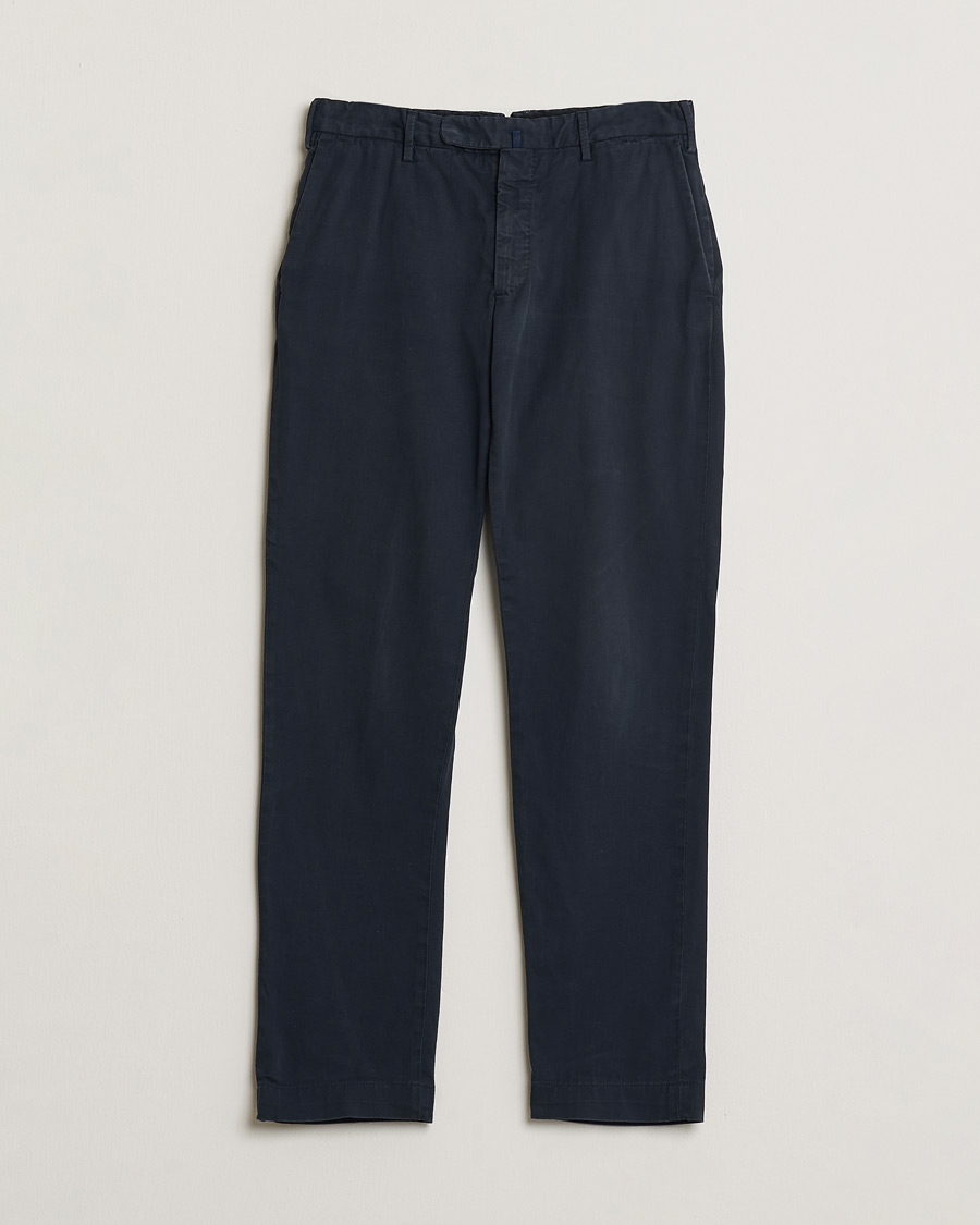 Uomini | Pantaloni Pre-owned | Pre-owned | Incotex Slim Fit Cotton Stretch Chinos Navy 48