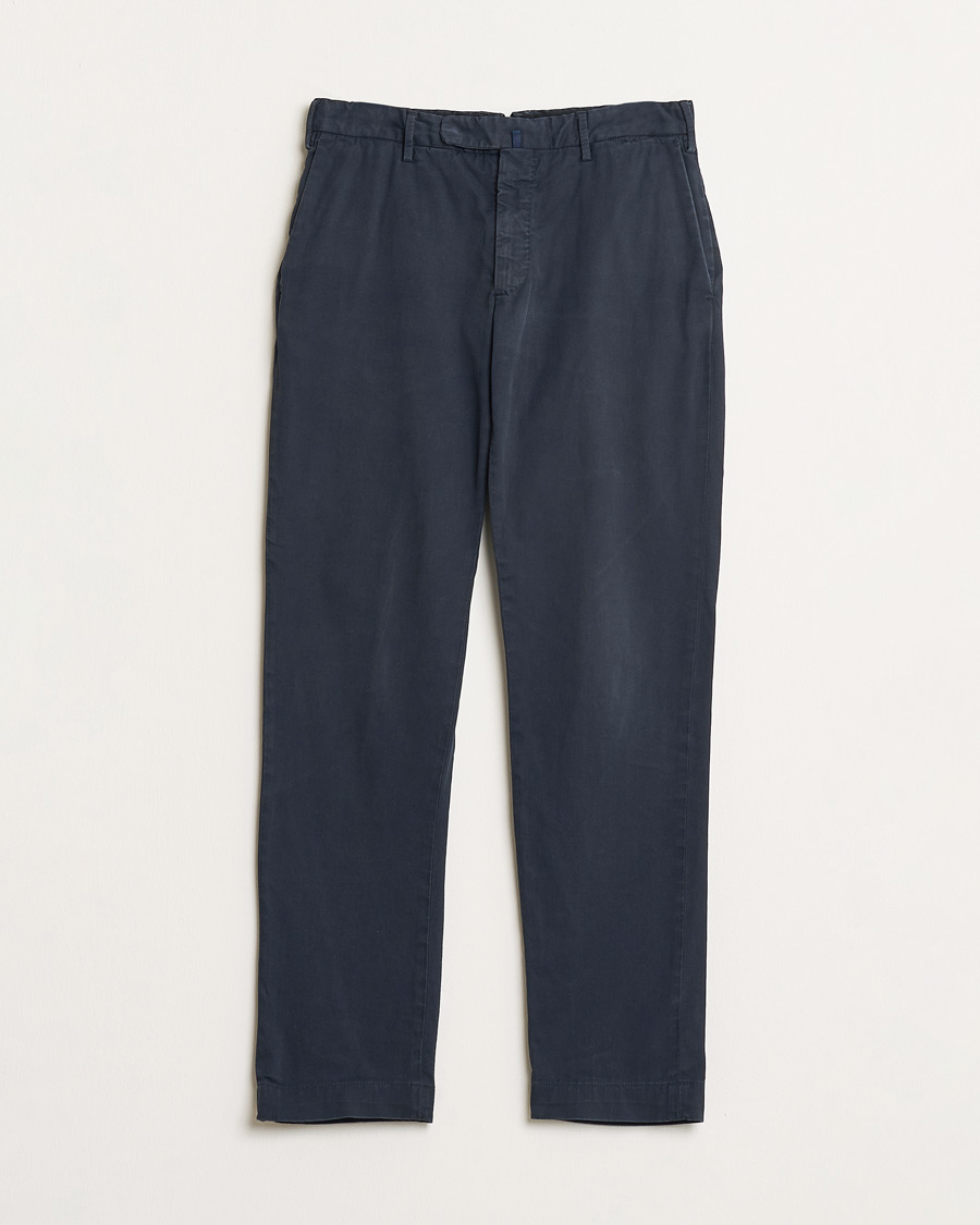Uomini | Pantaloni Pre-owned | Pre-owned | Incotex Slim Fit Cotton Stretch Chinos Navy 48