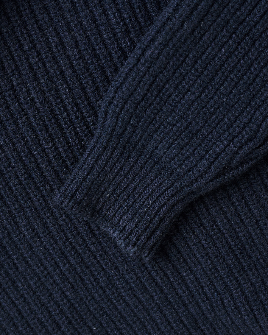 Uomini | Maglieria | Pre-owned | Inis Meáin Wool/Cashmere Boatbuilder Turtleneck Navy
