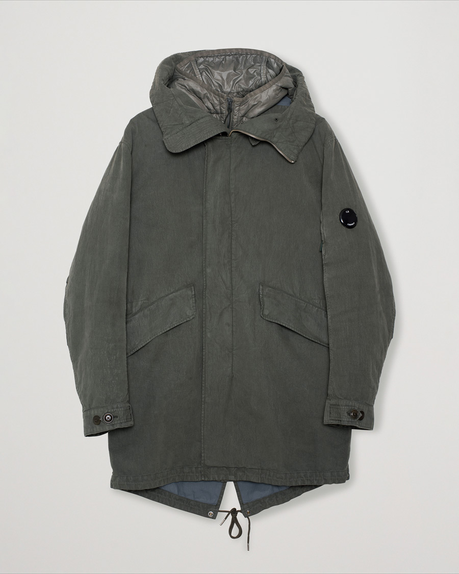 Uomini | Giacche | Pre-owned | C.P. Company 50 Fili Garment Dyed Cotton/Nylon 2 in 1 Parka Green