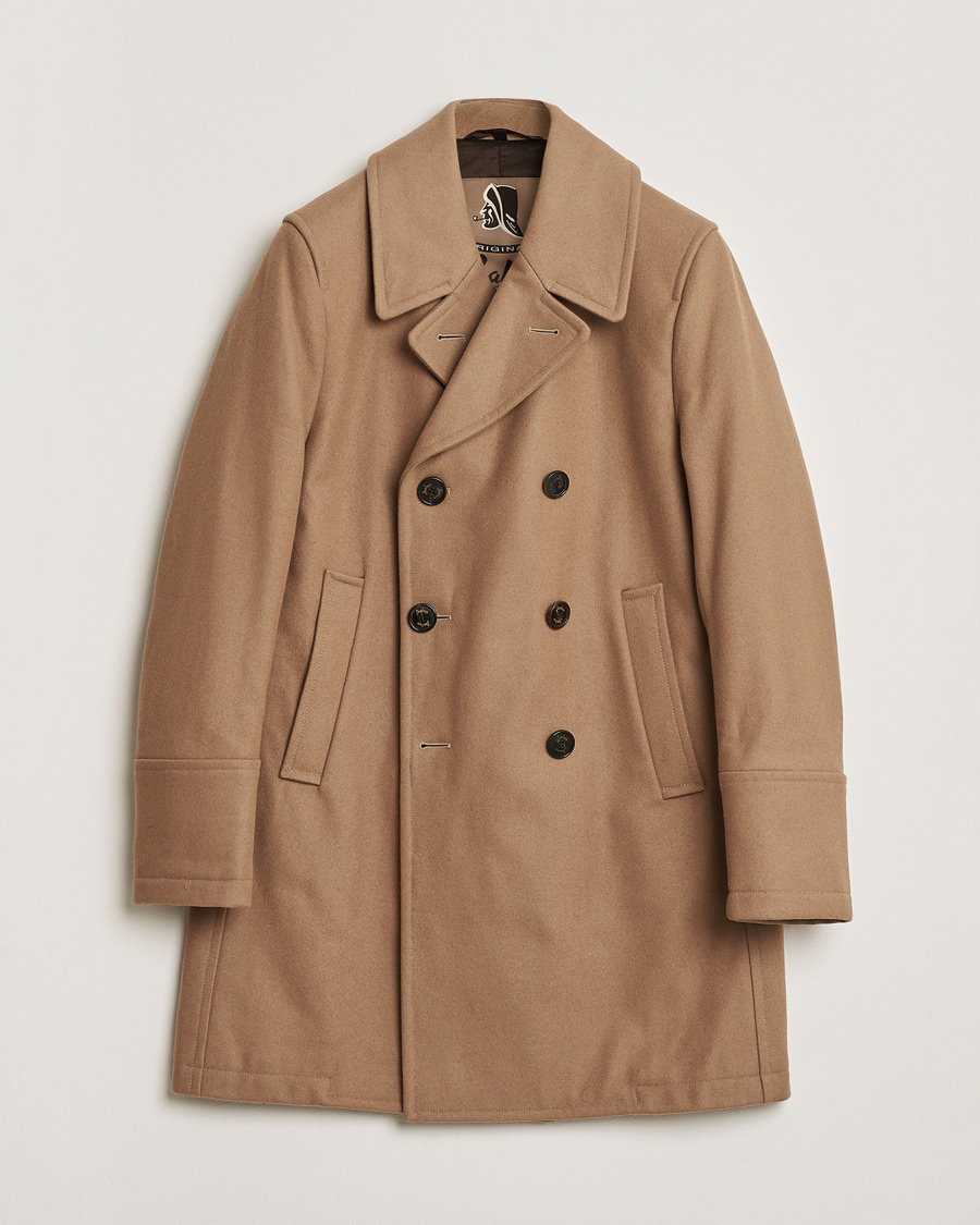 Uomini | Giacche Pre-owned | Pre-owned | Sealup Genova Wool Peacoat Camel 50