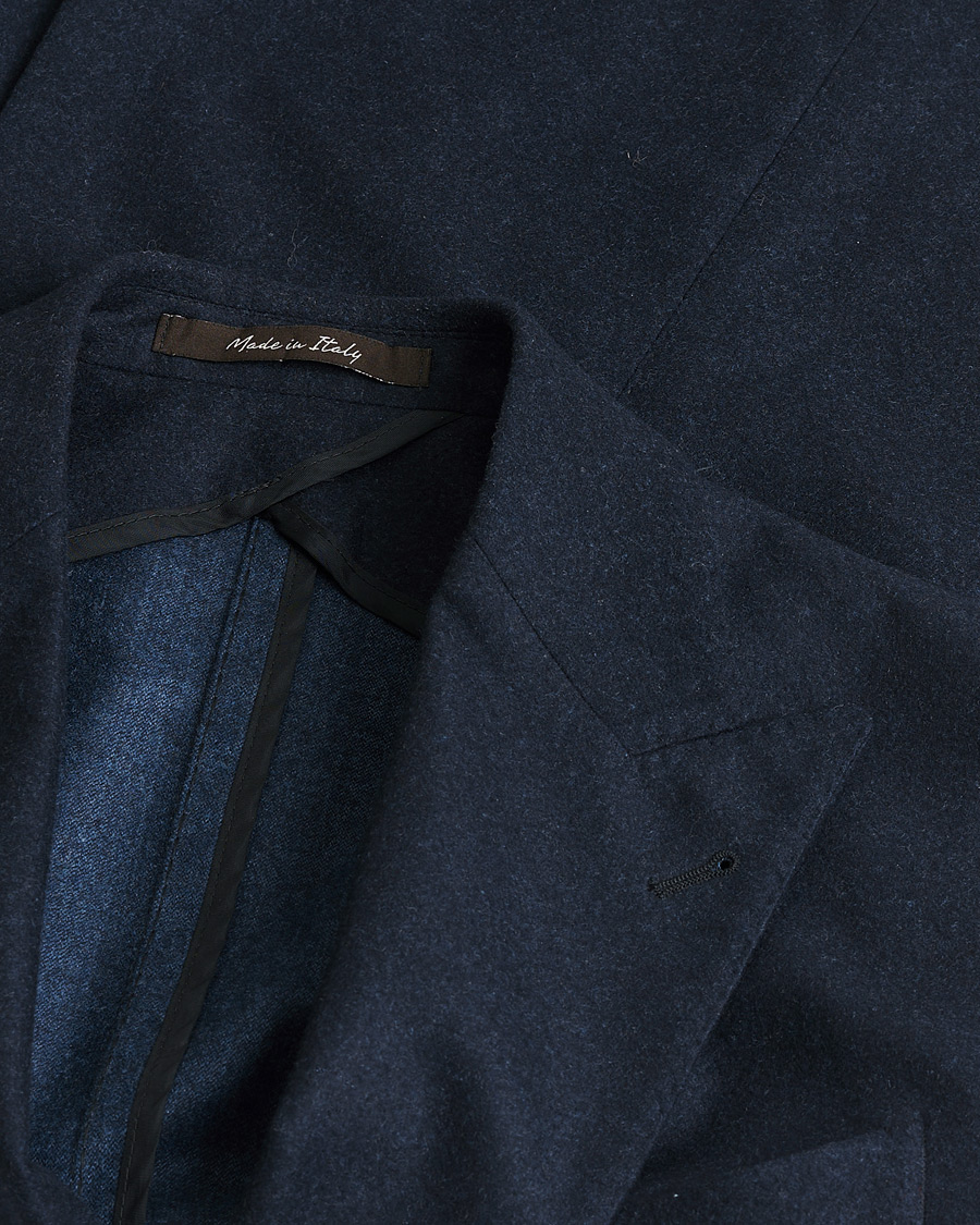 Uomini | Giacca da abito Pre-owned | Pre-owned | Rose & Born Flannel Double Breasted Blazer Navy 48