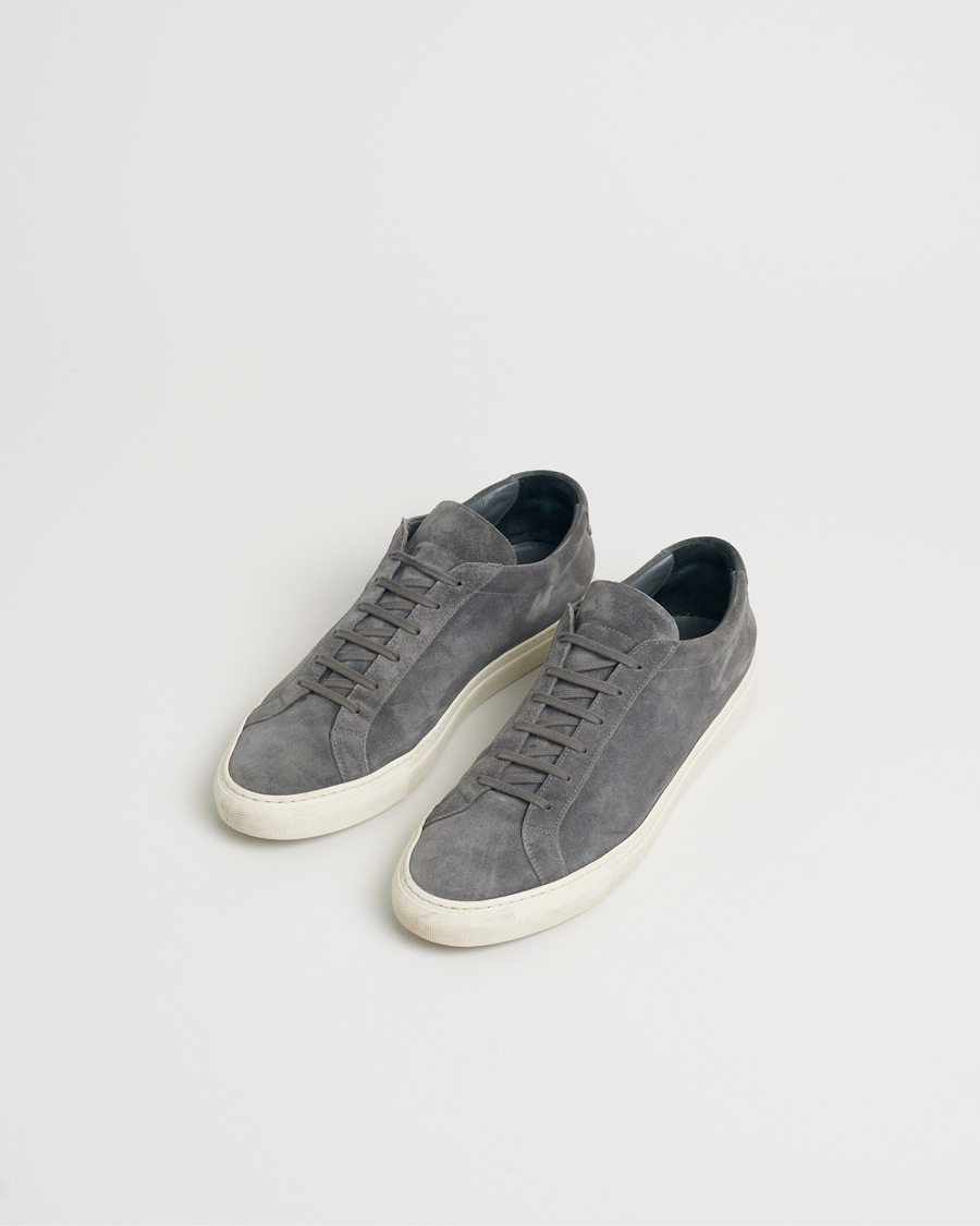 Uomini | Common Projects Original Achilles Suede Sneaker Charcoal | Pre-owned | Common Projects Original Achilles Suede Sneaker Charcoal