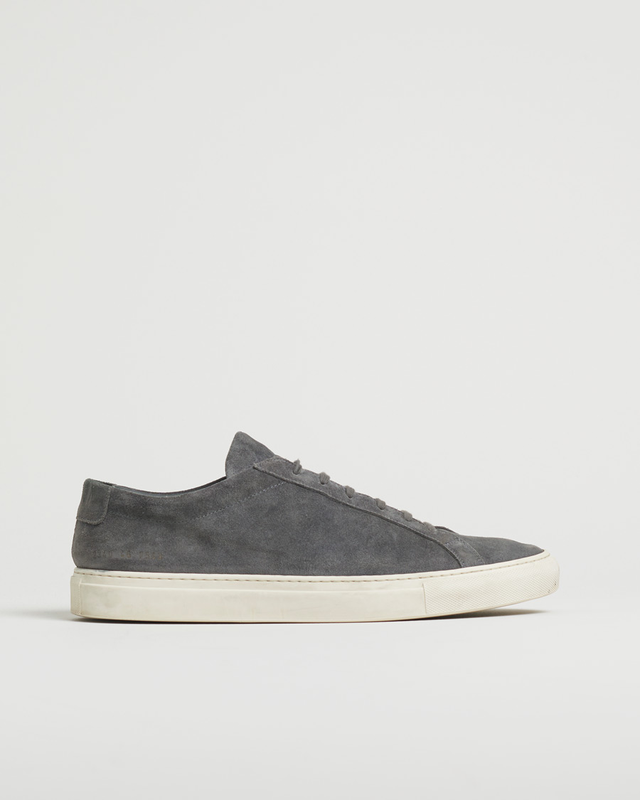 Uomini | Common Projects Original Achilles Suede Sneaker Charcoal | Pre-owned | Common Projects Original Achilles Suede Sneaker Charcoal