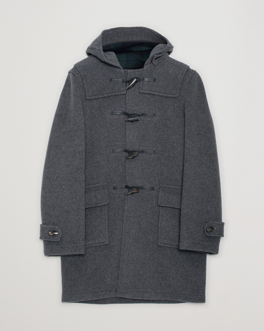 Uomini | Giacche | Pre-owned | Gloverall Morris Duffle Coat Grey/Blackwatch