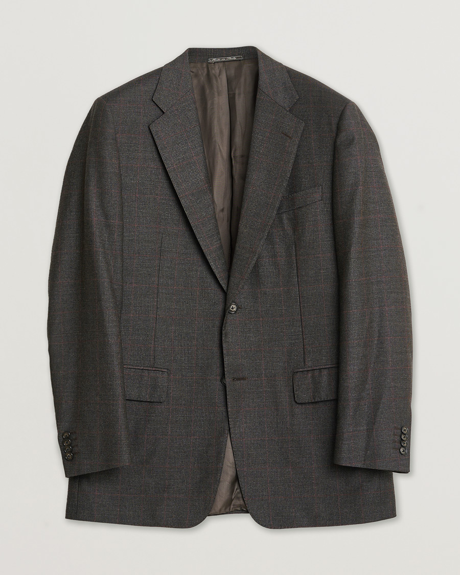 Uomini | Giacca da abito Pre-owned | Pre-owned | Corneliani Check Wool Blazer Brown 50