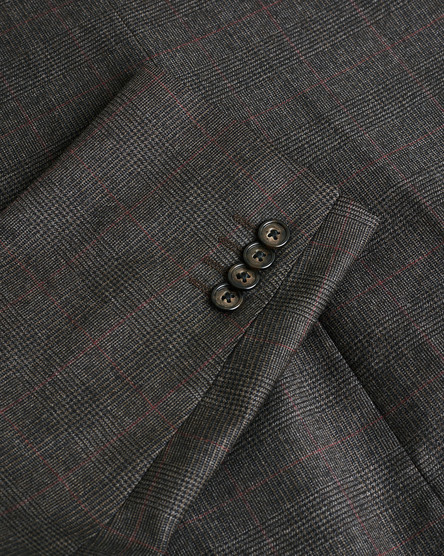 Uomini | Giacca da abito Pre-owned | Pre-owned | Corneliani Check Wool Blazer Brown 50