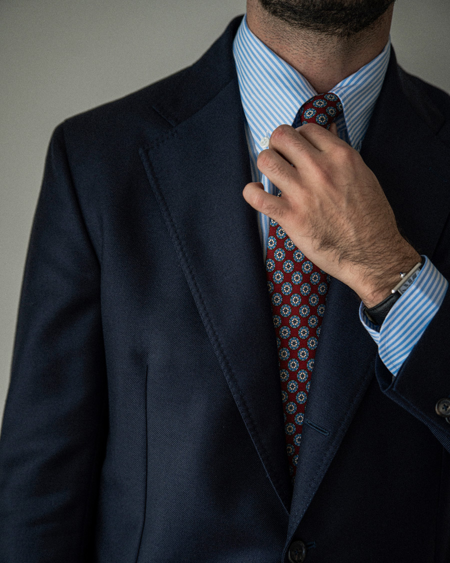 Uomini | Giacca da abito Pre-owned | Pre-owned | De Petrillo Mohair Blend Blazer Navy 52