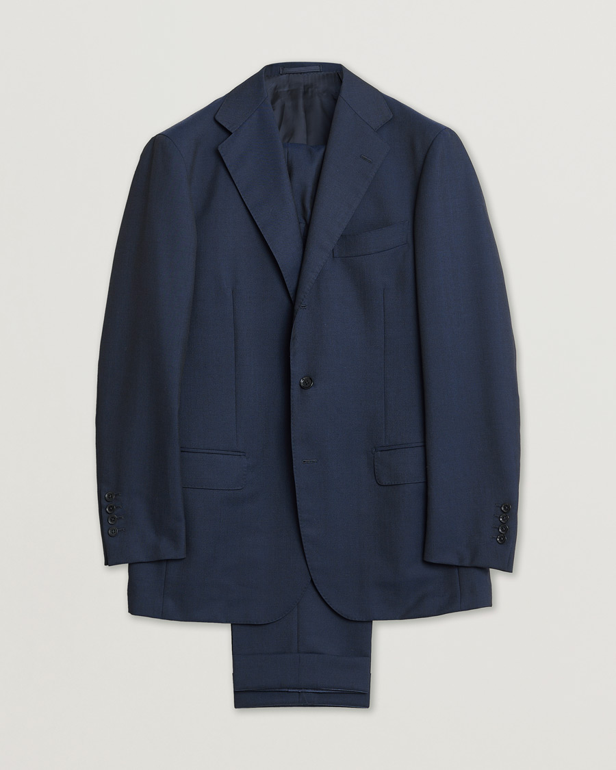 Uomini | Ring Jacket Mohair Blend Suit Navy 52 | Pre-owned | Ring Jacket Mohair Blend Suit Navy 52