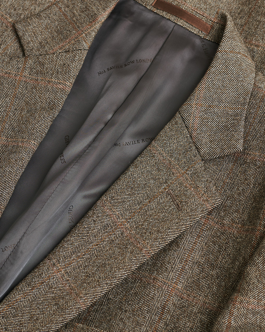 Uomini | Giacca da abito Pre-owned | Pre-owned | Gieves & Hawkes Cashmere Blend Blazer Brown 50