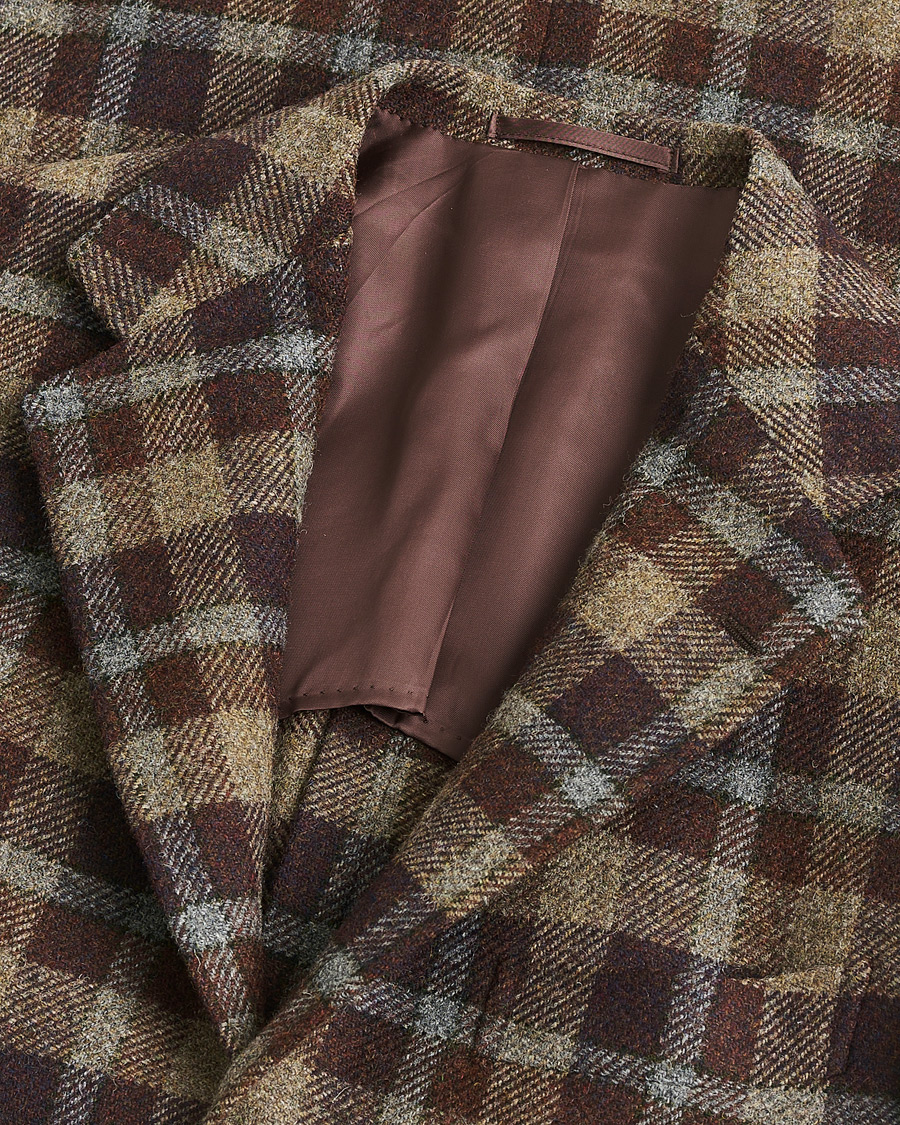 Uomini | Giacca da abito Pre-owned | Pre-owned | Ring Jacket Checked Wool Blazer Brown 50