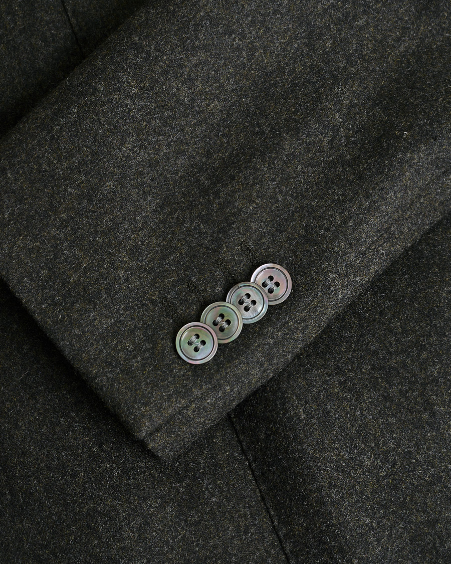 Uomini | Giacca da abito Pre-owned | Pre-owned | Oscar Jacobson Edgar Wool Flannel Blazer Brown 44