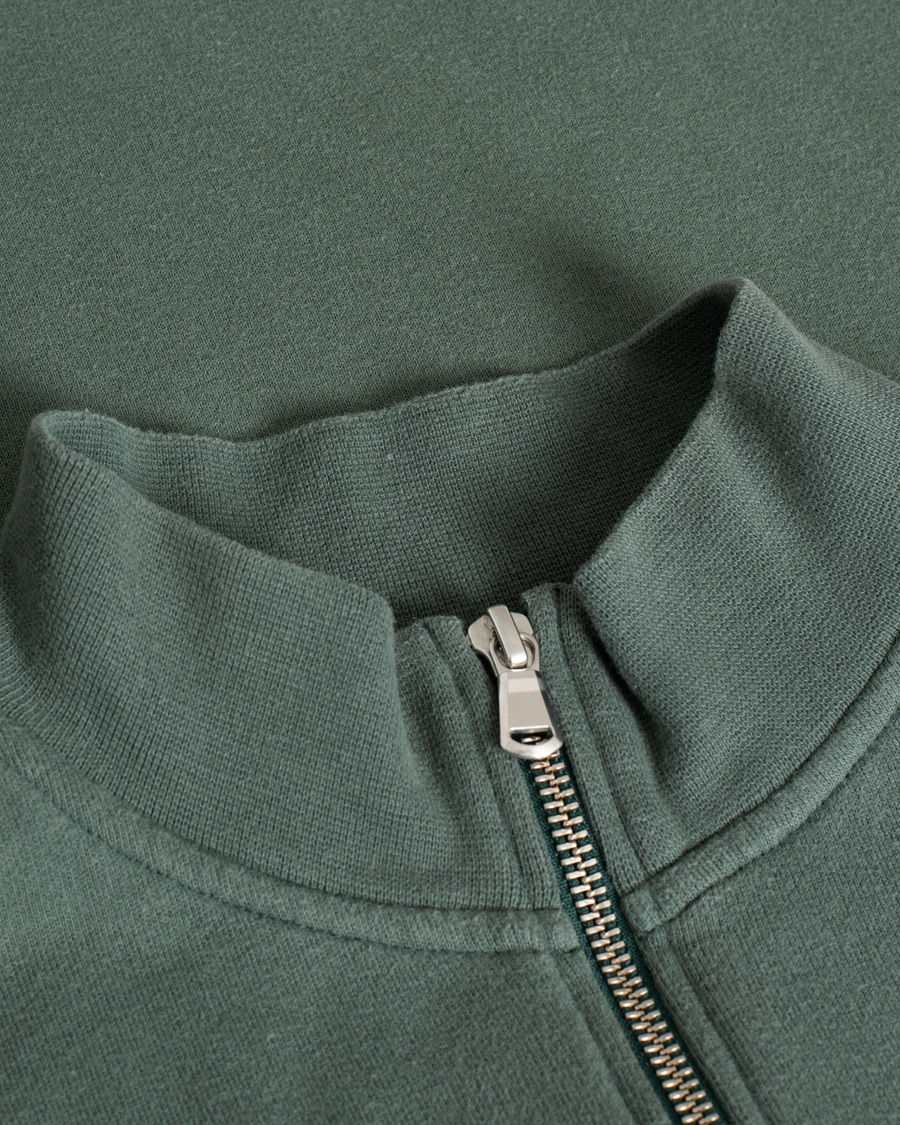 Uomini | Maglieria | Pre-owned | Sunspel Loopback Half Zip Sweatshirt Racing Green