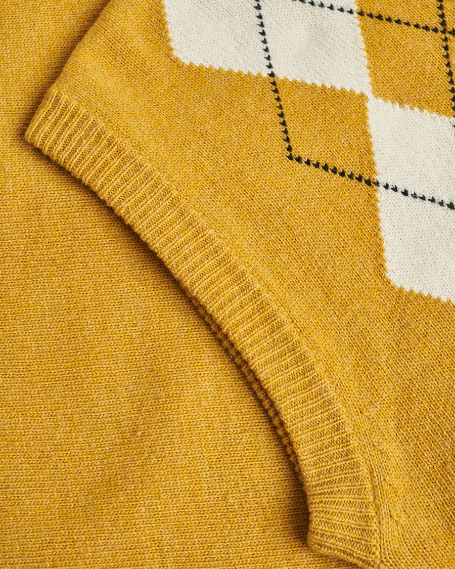 Uomini | Maglioni Pre-owned | Pre-owned | Marni Shetland Argyle Knit Vest White/Yellow 48ashmere Hoodie Beige S
