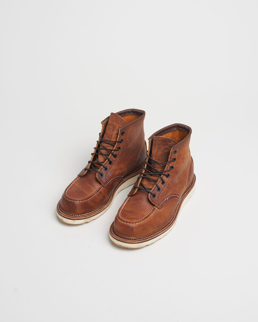 Uomini | Red Wing Shoes Moc Toe Boot Copper Rough/Tough Leather | Pre-owned | Red Wing Shoes Moc Toe Boot Copper Rough/Tough Leather