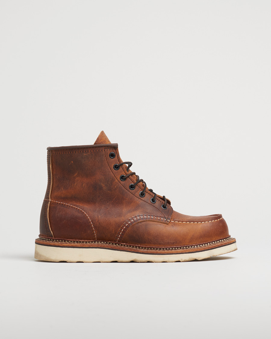 Uomini | Red Wing Shoes Moc Toe Boot Copper Rough/Tough Leather | Pre-owned | Red Wing Shoes Moc Toe Boot Copper Rough/Tough Leather