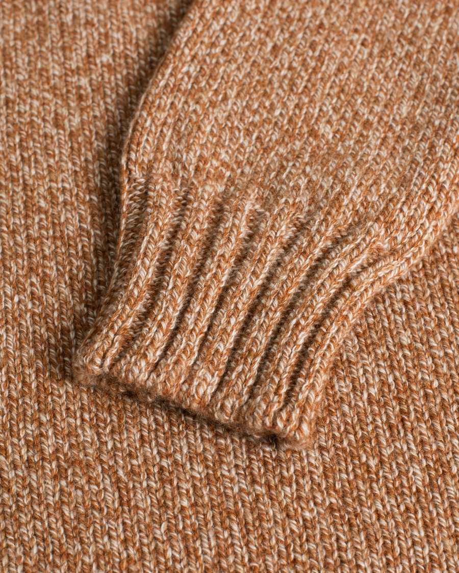 Uomini | Maglieria | Pre-owned | Gran Sasso Multitone Cashmere Rollneck Rust 50