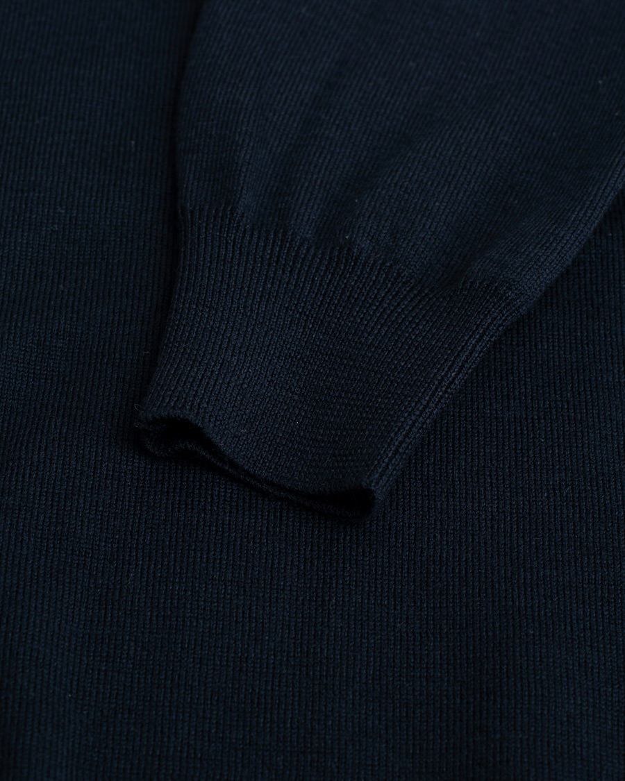 Uomini | Maglieria | Pre-owned | Gran Sasso Mock Neck Navy
