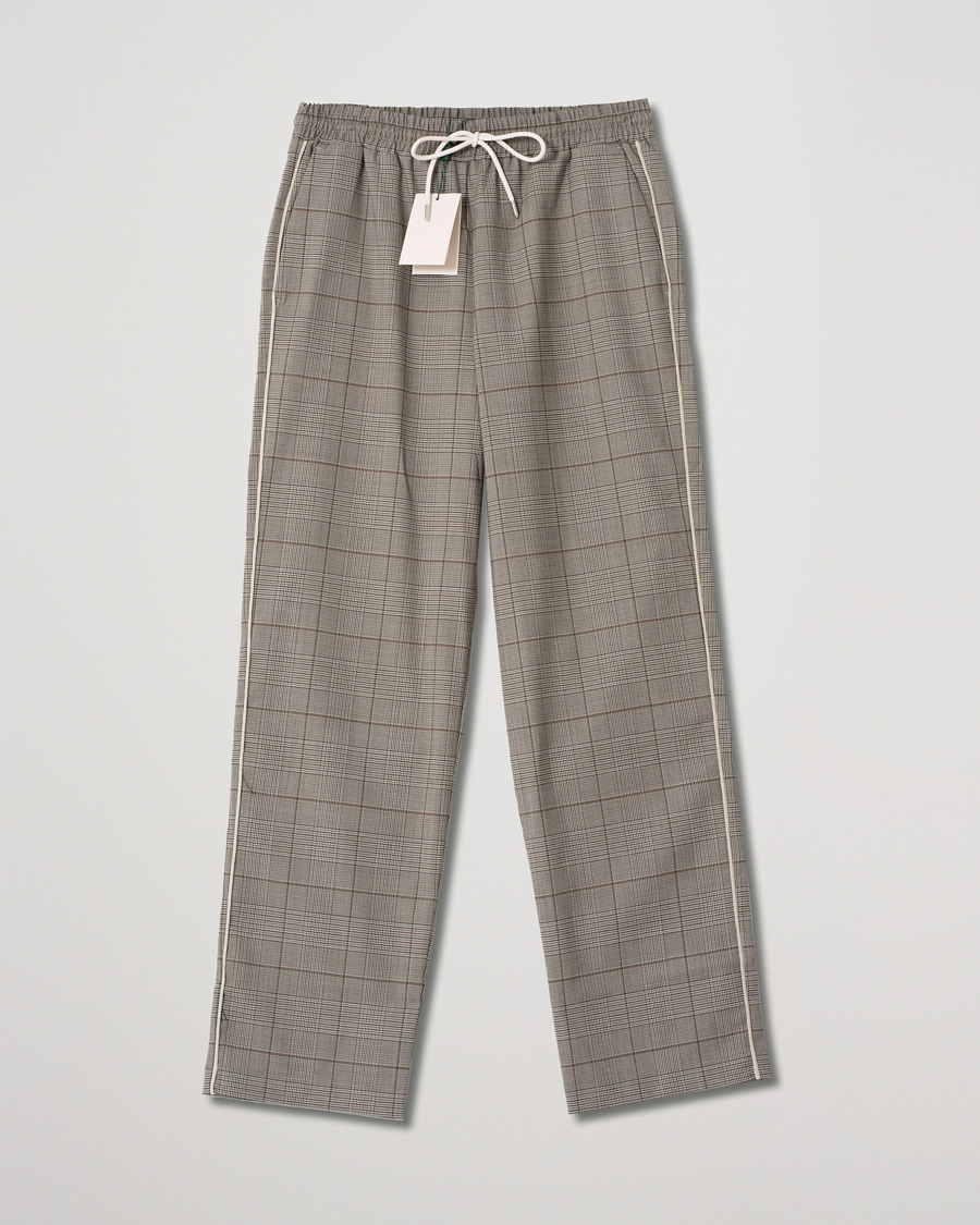 Uomini | Pantaloni | Pre-owned | Drôle de Monsieur Wool Drawstring Trousers Brown Check