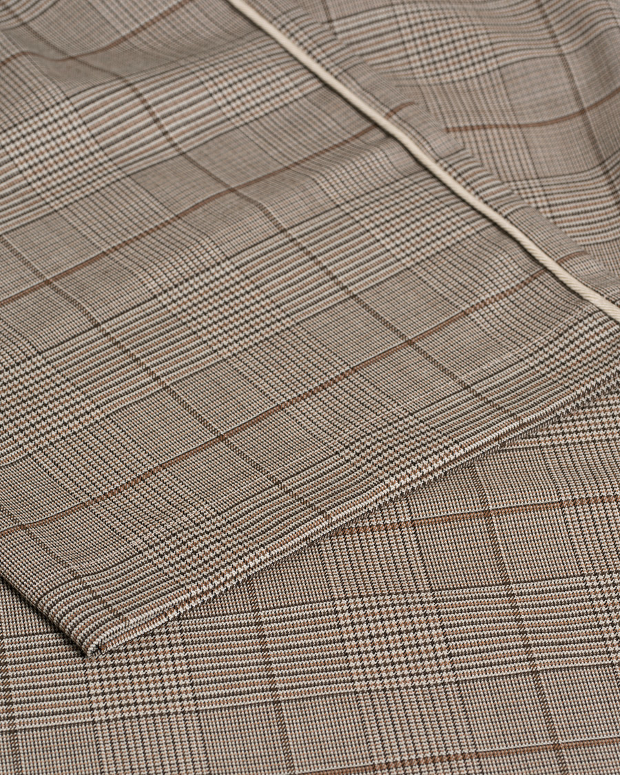 Uomini | Pantaloni | Pre-owned | Drôle de Monsieur Wool Drawstring Trousers Brown Check