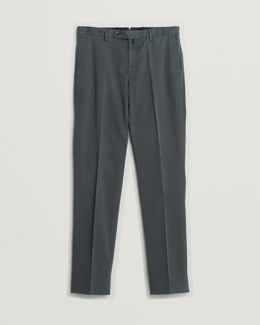 Uomini | Incotex Regular Fit Comfort Chinos Charcoal | Pre-owned | Incotex Regular Fit Comfort Chinos Charcoal