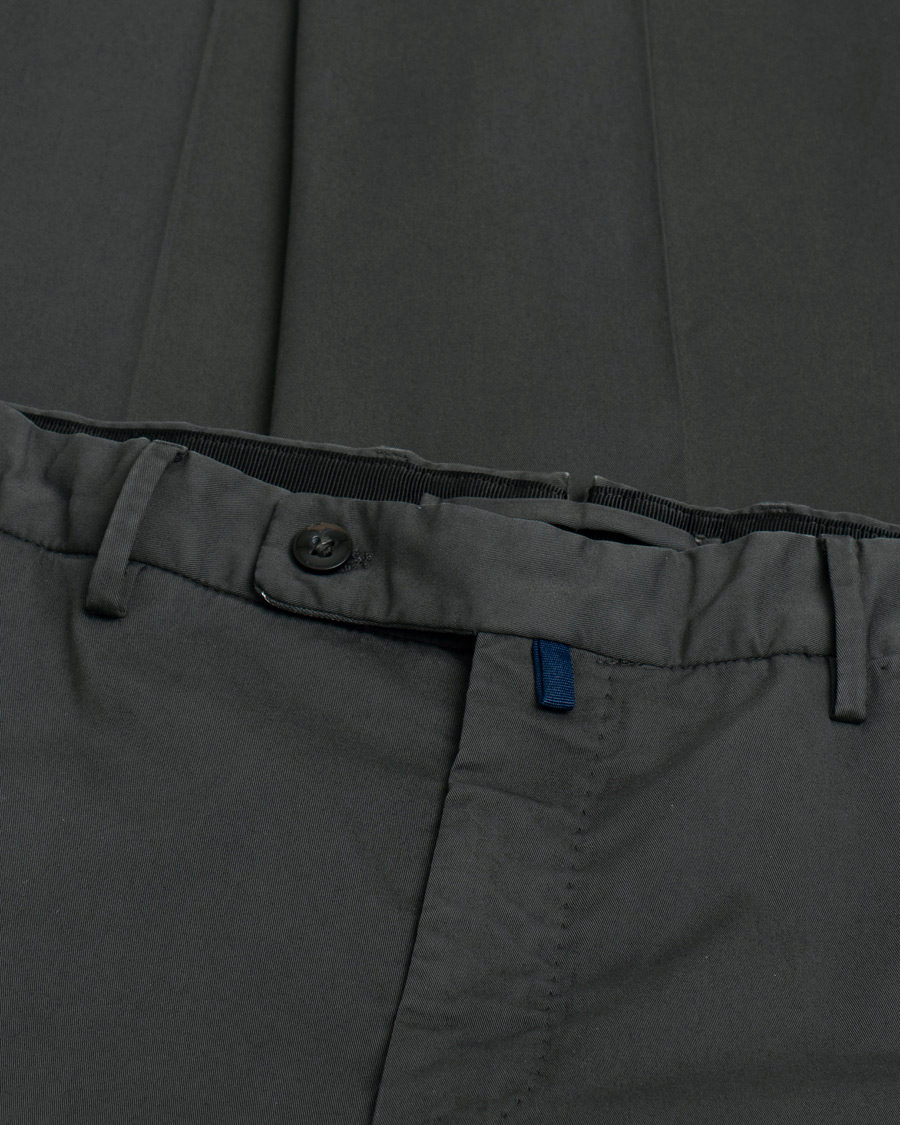 Uomini | Incotex Regular Fit Comfort Chinos Charcoal | Pre-owned | Incotex Regular Fit Comfort Chinos Charcoal