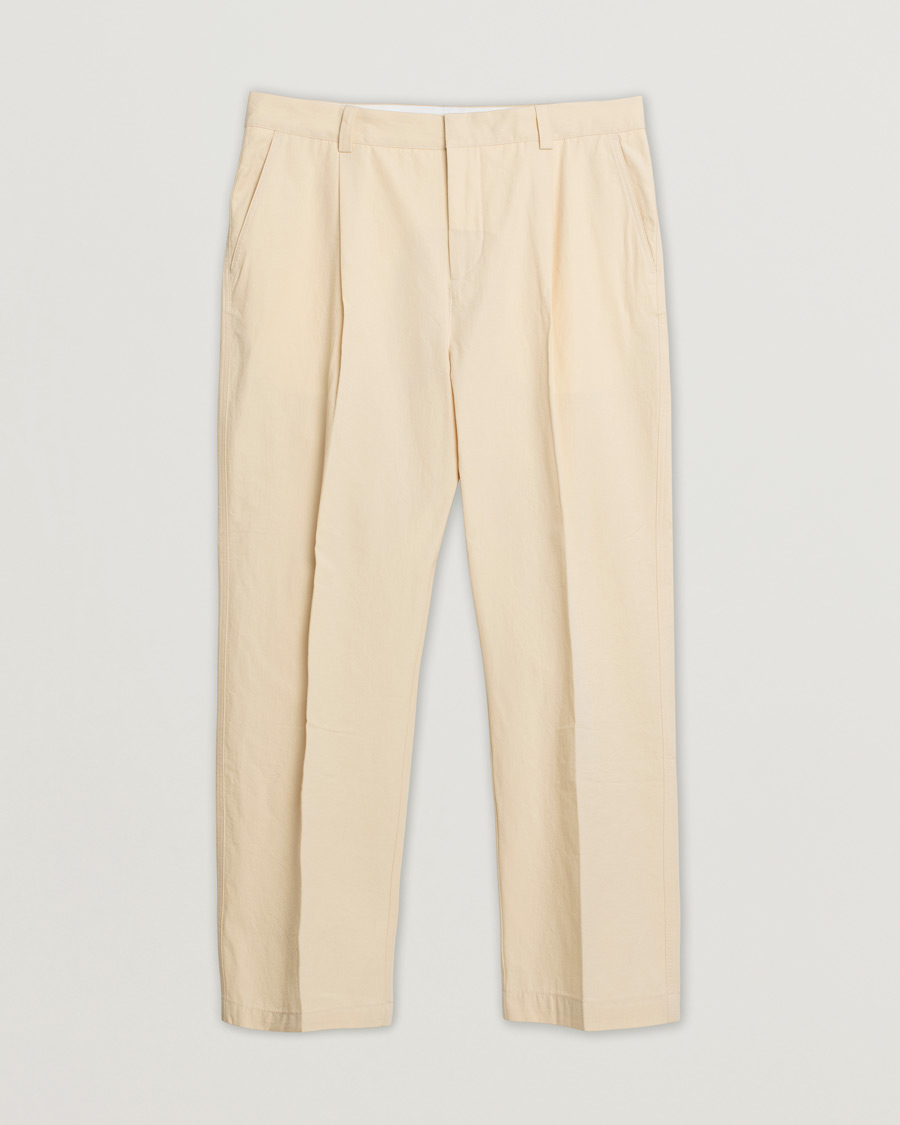 Uomini | Pantaloni | Pre-owned | Orlebar Brown Beckworth Pleated Cotton Trousers Pebble
