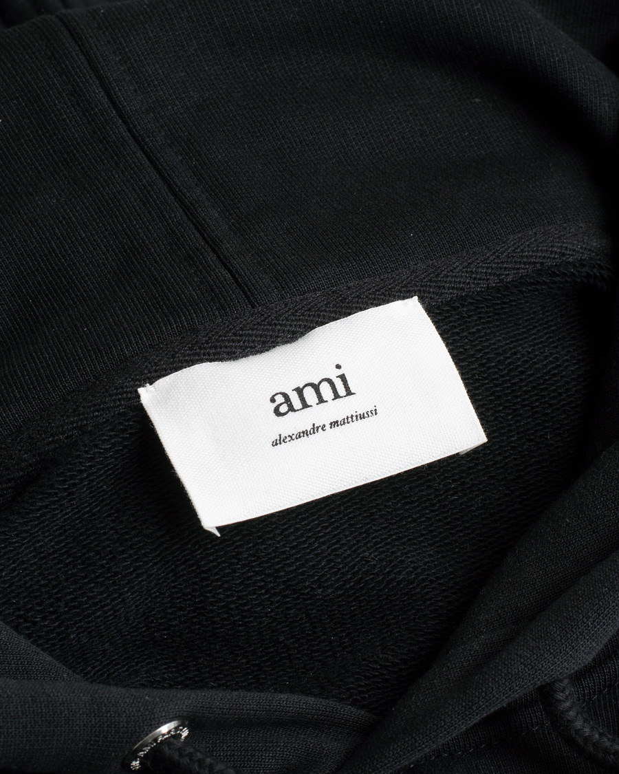 Uomini | Maglieria | Pre-owned | AMI Heart Logo Hoodie Black